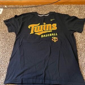 Mens Nike Twins Baseball Black T-Shirt XL